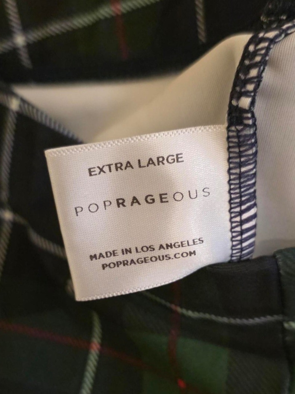 Poprageous Blue & Green Great Scott Leggings Size XL, Punk, Plaid, Tartan - Picture 5 of 8